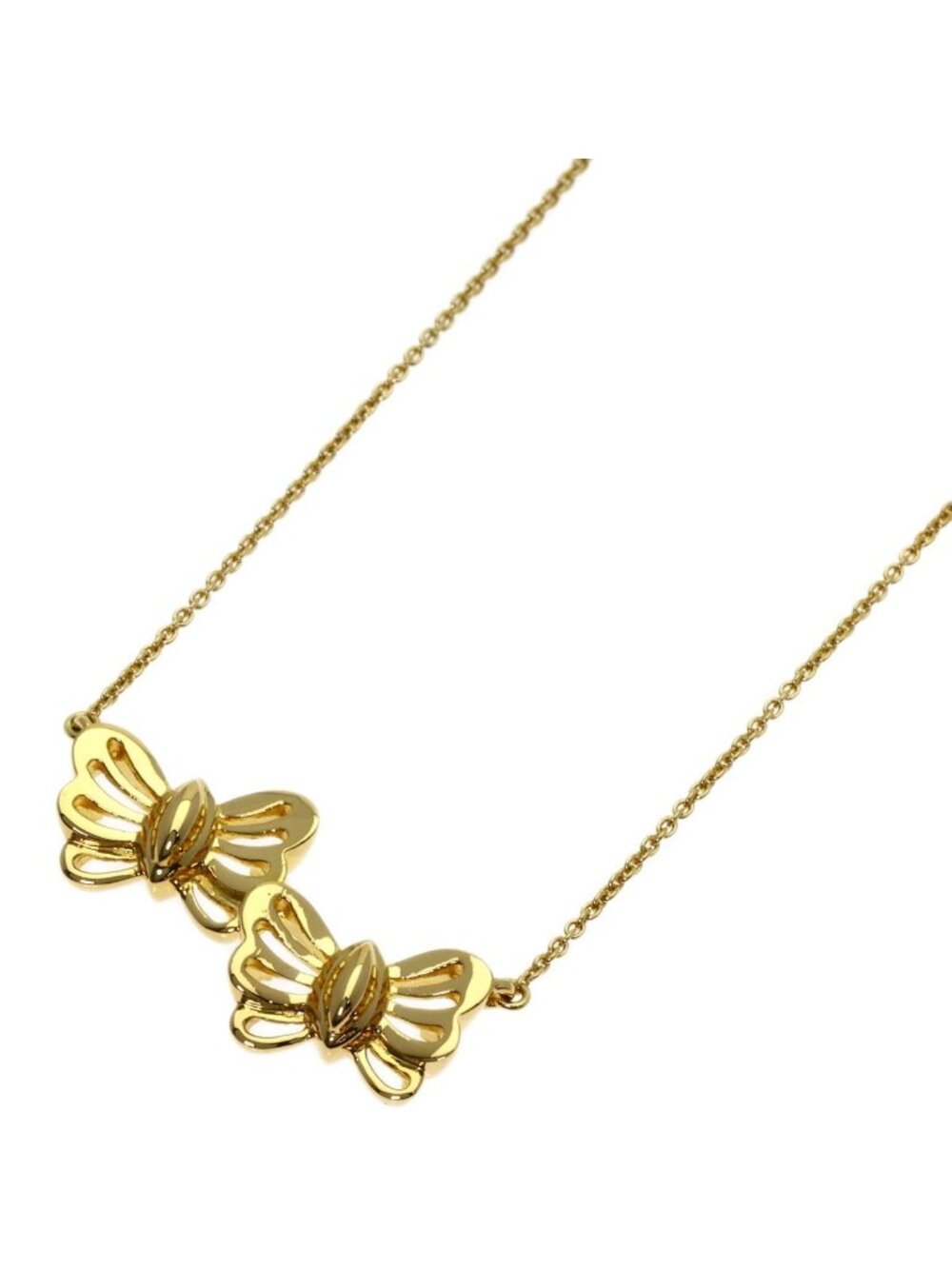Tiffany & Co Double Butterfly Necklace 18k Yellow Gold